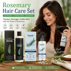 Rosemary Shampoo Set Hair Care Spray Herbal Shampoo with Hydrolyzed Keratin Plant Extract Hair Care Refreshing Hair Daily Use