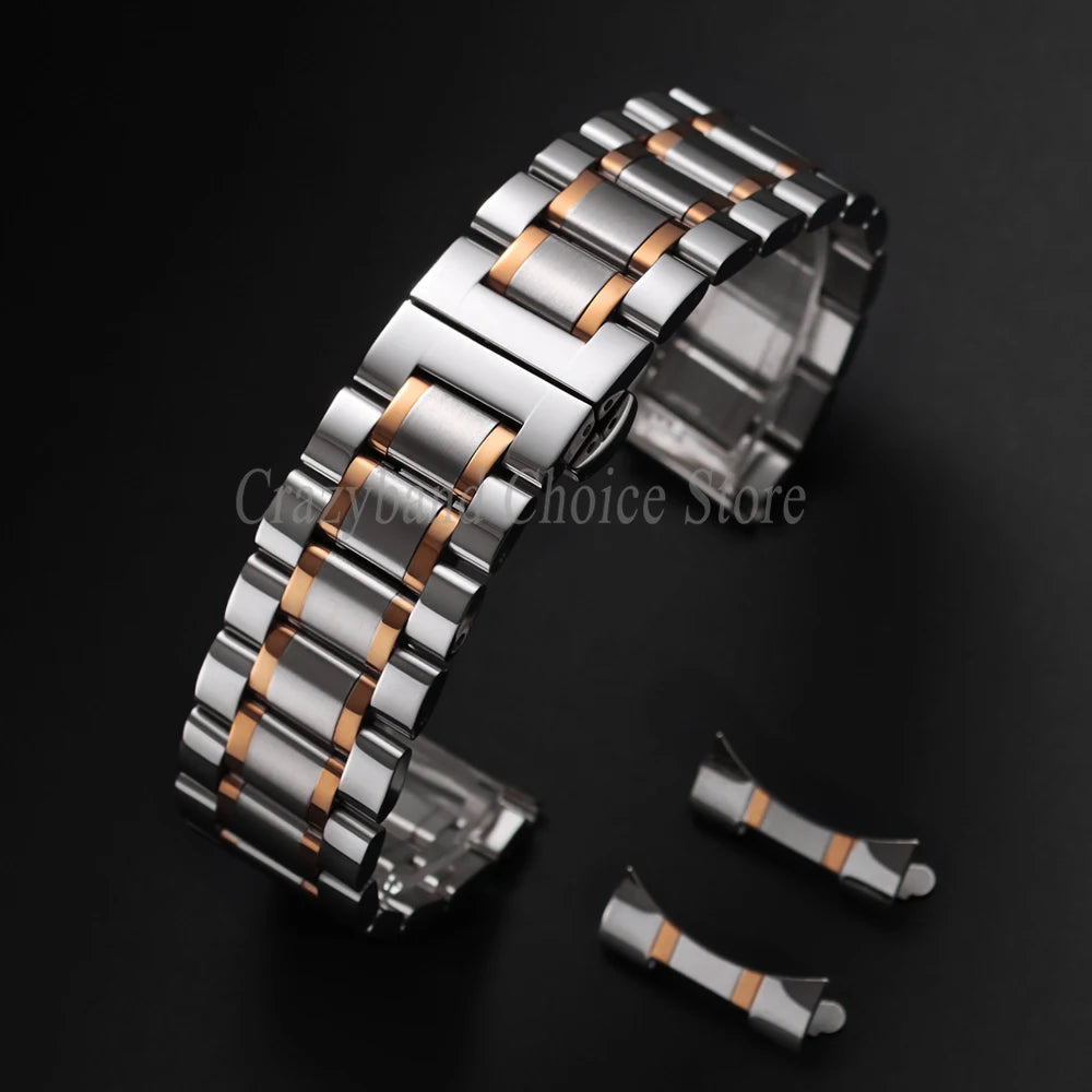 Stainless Steel Band 12mm 14mm 16mm 18mm 20mm 21mm22mm24mm for Seiko for Tissot Watch Strap Metal Replace Men Business WristBelt
