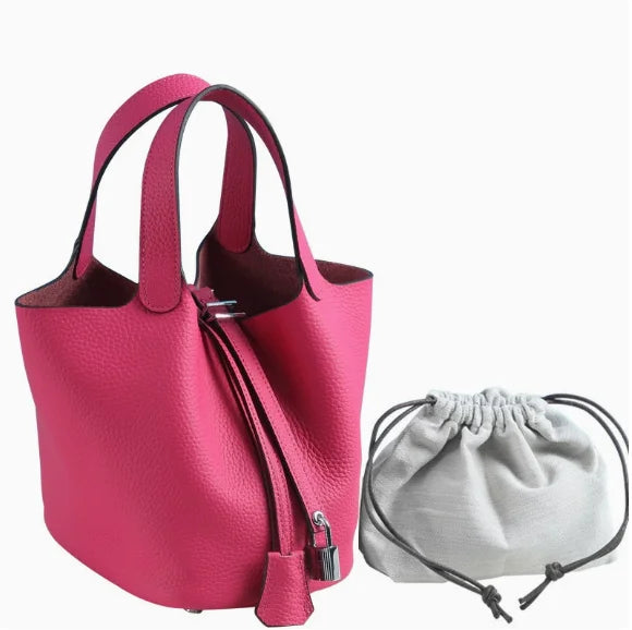 Brand Bucket Bag 18 22CM Women's Bags Trend 2026 Handbag Genuine Leather Luxury Designer Hand Bag Ladies New In Tote Bag