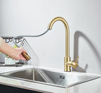 Pull Out Intelligent Touch Kitchen Sink Faucet With Hot And Cold Mixing Sink Faucet That Can Rotate 360 Degrees