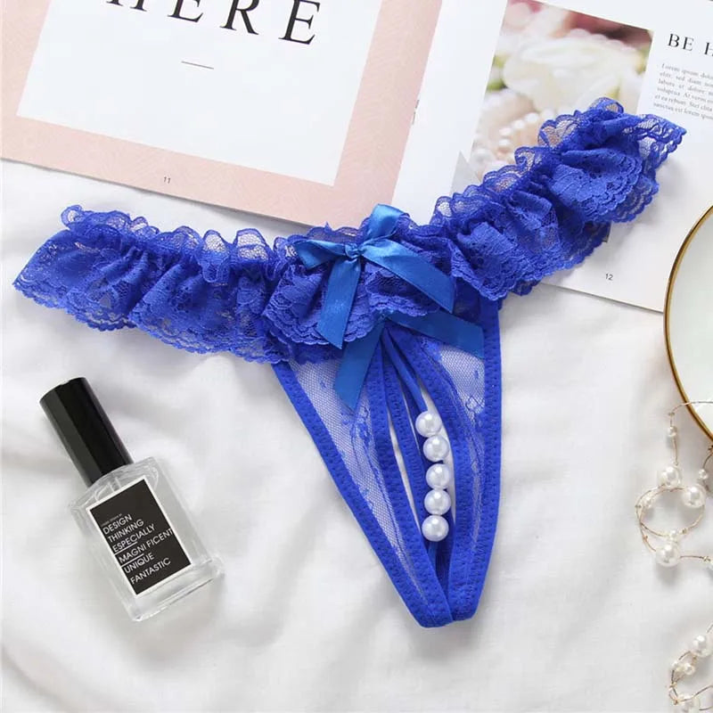Sex Pearl G-string Thong Panties Sexy Lingerie For Women Porn Lace Costumes Babydolls Chemises Erotic Underwear Couple Tool Shop