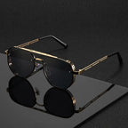 Classic and fashionable double-beam metal sunglasses, high-end, simple and versatile Sun Glasses for Man Women