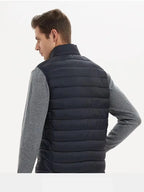 Men' Sleeveless Vest Jackets Winter Fashion Male Cotton-Padded Vest Coats Men Stand Collar Warm Waistcoats Clothing