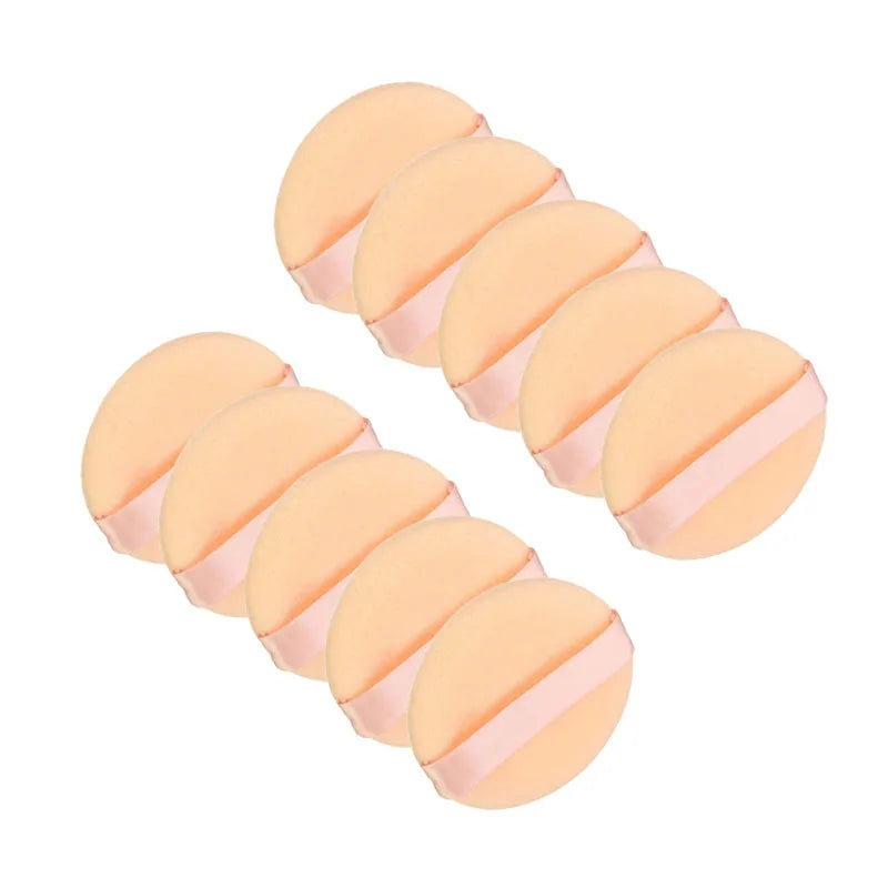 5/10/20/30pcs Powder Puff Cotton Cosmetic Powder Makeup Puffs Pads Makeup With Ribbon Face Powder Puffs For Loose And Foundation