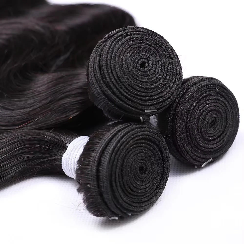 30 32 40 Inch Body Wave 3 4 Bundles Brazilian Remy Unprocessed Raw Virgin Human Hair Wavy Double Drawn Bundles Weave Extensions