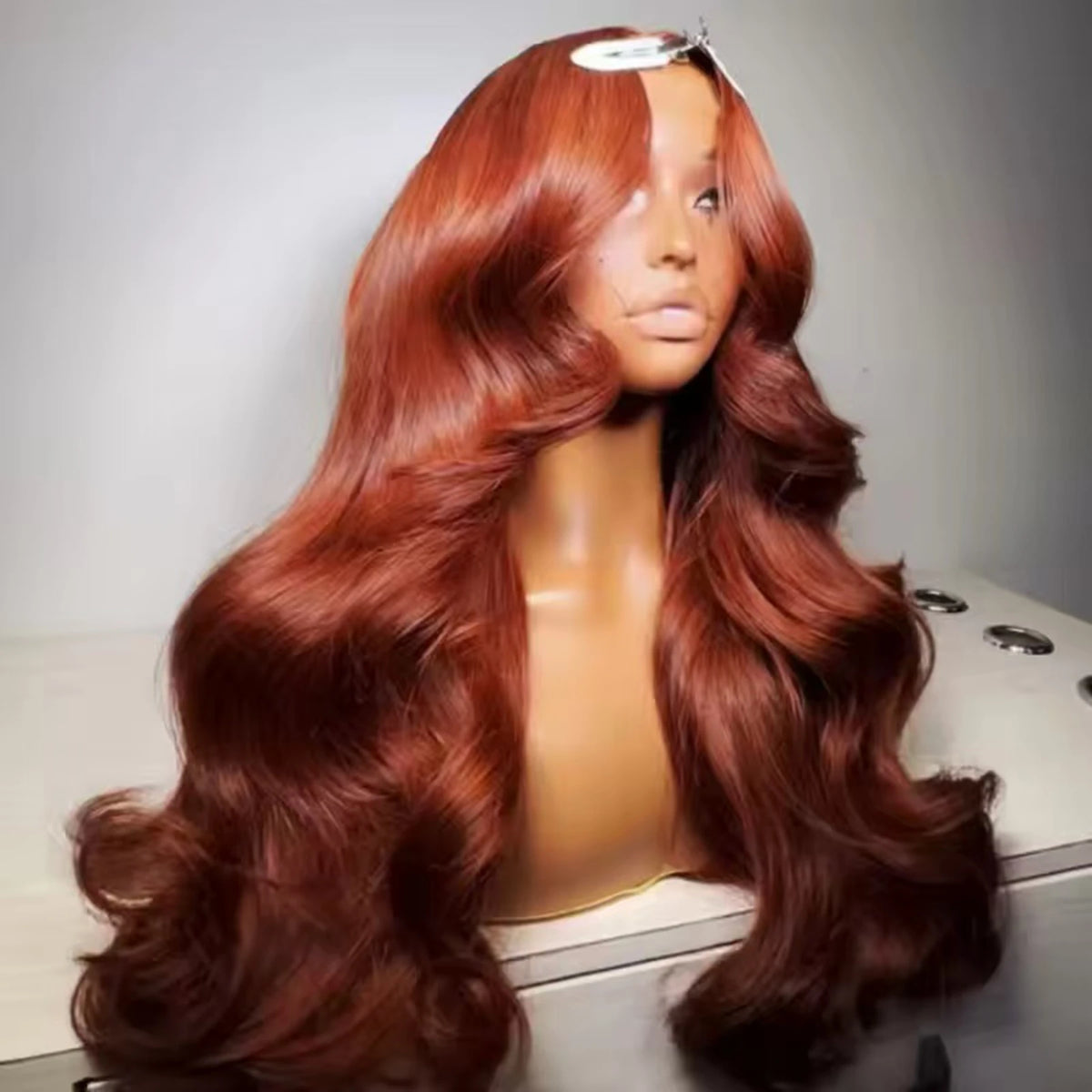 Body Wave Soft Hair 99J Red Burgundy 613 Blonde Ginger Brown Color 13X4X1 HD Lace Frontal Wig Prepucked Glueless Wig Daily Party