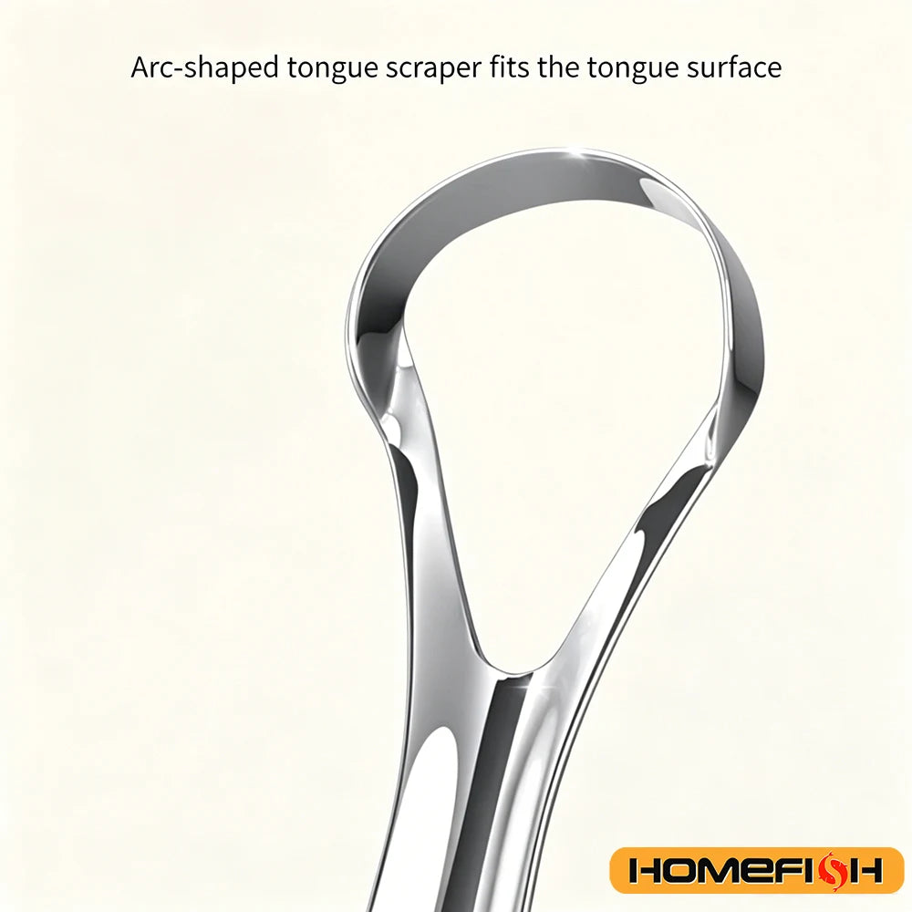 2pcs Stainless Steel Tongue Cleaners Gum Tongue Scraper for Adults Boys and Girls Tongue Care Tools Metal Tongue Scrapers family