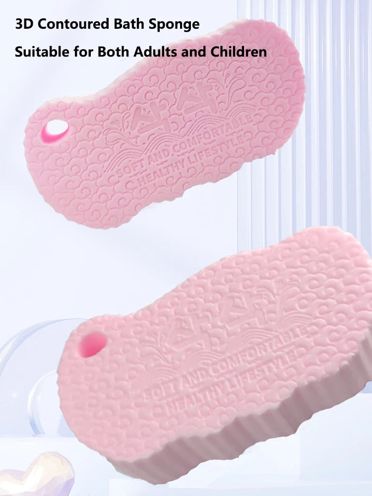 3D Magic Children Bath Sponge Body Exfoliating Dead Skin Sponge Massager Cleaning Shower Brushes Peeling Sponge Artifact