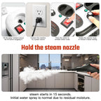 2500W Portable Handheld Steam Cleaner High-Temperature 1200ML Adjustable 105°C 6 Levels 20 Accessories With Brush Heads