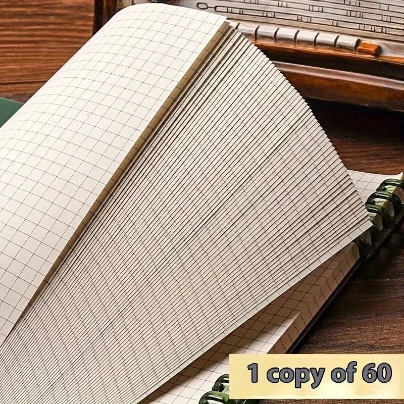 Grid Notepad B5 Sketch Book Notebooks Leaf Notebook Diary Flip Stationery Journal Writing Pads Office School Supplies