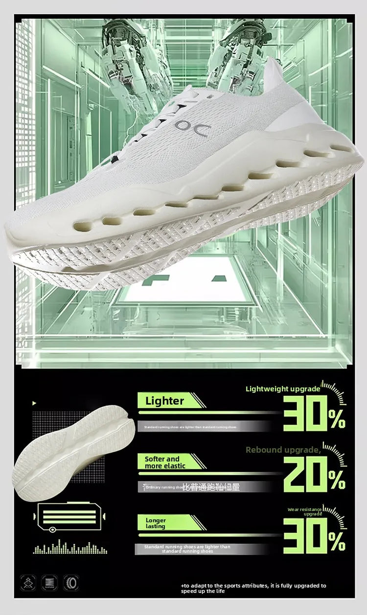 Men High Performance Running Shoes Light Cushion Marathon Ready Eco Breathable Mesh Non Slip Daily Outdoor Walking Sneakers