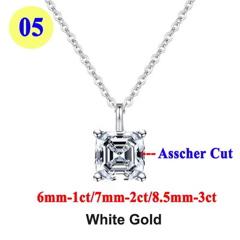 PureMax 1ct 2ct 3ct D Color VVS1 Moissanite Diamond Top Quality 18K Gold Plated Pendant Necklace Fine Jewelry Gifts Wholesale