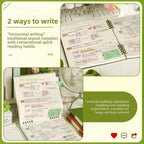 Multifunctional 120 Pages Loose-leaf Notebook Color Flip Up Diary Book Detachable Grid Inner Pages Notepad for School Office