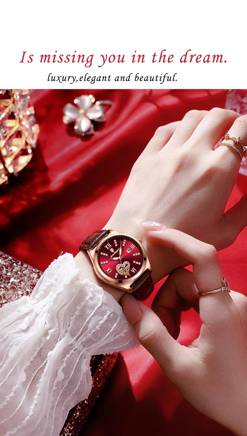 POEDAGAR Luxury Casual Watches For Women Waterproof Calendar Leather Ladies Watch High Quality Fashion Woman's Quartz Wristwatch