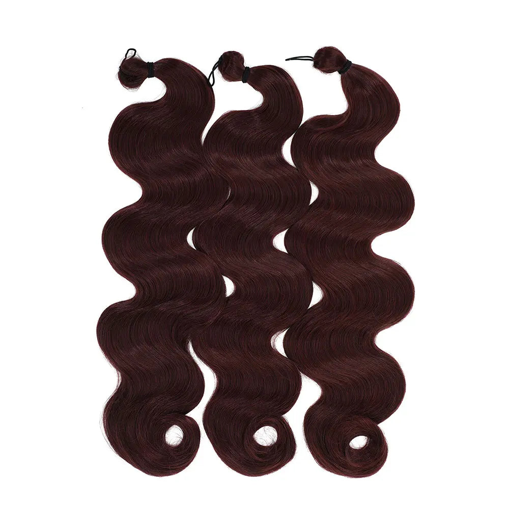 26 inch Body Wave Crochet Hair 3PCS Synthetic Braids Hair Ombre Blonde Balayage Natural Braiding Hair Extensions 300g/lot