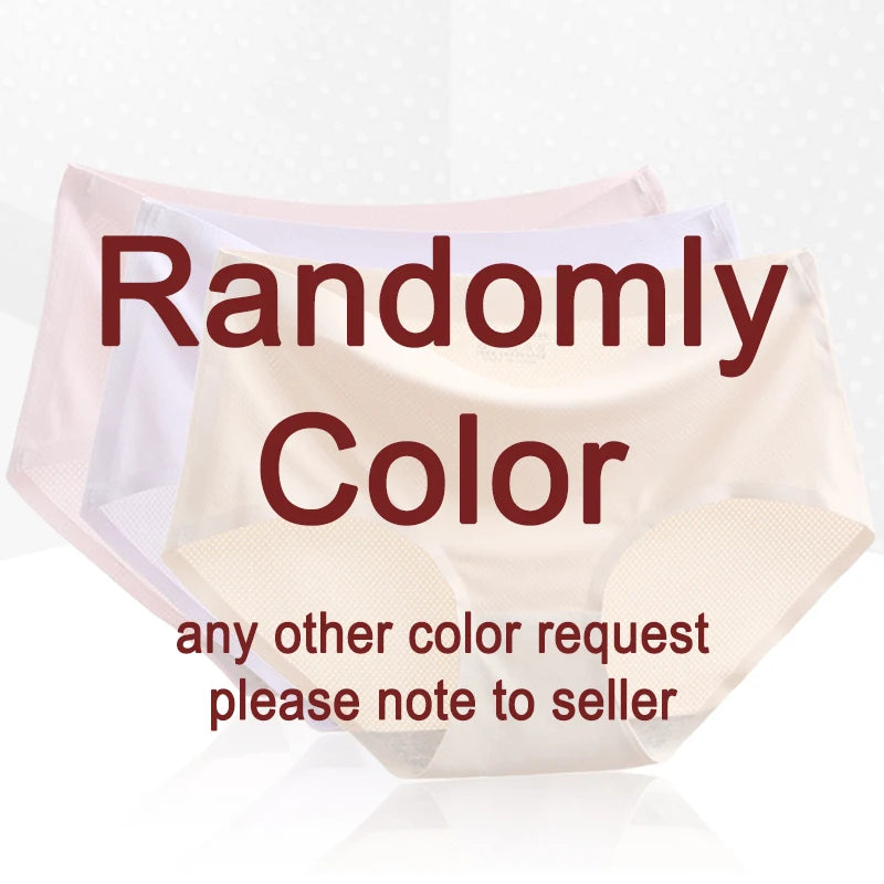 4Pcs Women Cute Printed Bikini Panties Low V Waist Cotton Panties Heart Cherry Lip Print Solid Color Female Breathable Briefs
