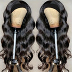 Body Wave Headband Wig Human Hair Wigs Put On And Go 200% Density Brazilian Hair Headband Wig Non Lace Front Human Hair Wigs