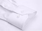 New Men Formal Shirt Long Sleeve Office Solid Color Anti-Wrinkle Fashion Business Pocket White Blue Social Pocket Shirts 6XL 7XL