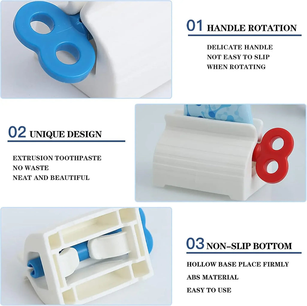 Toothpaste Squeezers Holder Simple Manual Rotation Squeezing Facial Cleanser Squeezer Holder Multi Functional Squeeze Tools