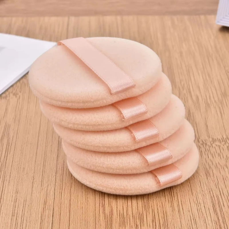 5/10/20/30pcs Powder Puff Cotton Cosmetic Powder Makeup Puffs Pads Makeup With Ribbon Face Powder Puffs For Loose And Foundation
