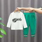Kids Boys Coat+T-Shirt+Pant 3pcs Set Baseball Girls Spring Autumn Letter Print Sweatshirts Fashion Sports Casual Outfits Clothes
