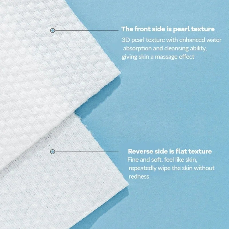 Disposable Face Towel Travel Facial Cleansing Wet And Dry Makeup Remover Pearl Cotton Soft Makeup Nonwoven Towel