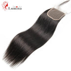 13x4 Lace Frontal Brazilian Straight Human Hair 5x5 Lace Closures Only Pre Plucked Natural Color Remy Hair 8-22 Inch