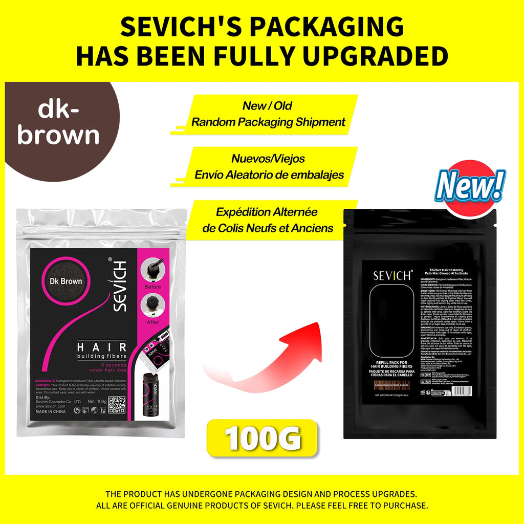 100g Hair Building Fibers Keratin Hair Fibers Powder Instant Hair Fiber Spray Refill Bag Bald Extension Care Thickening Product