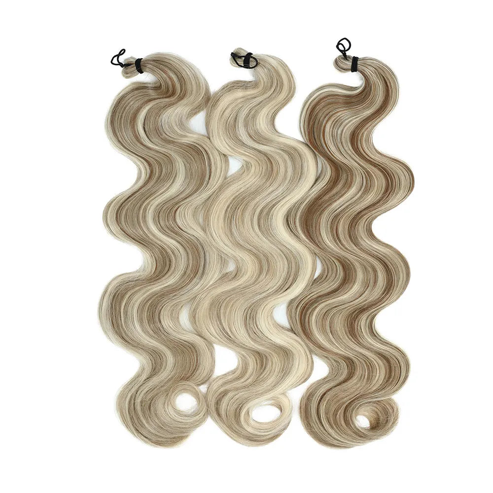 26 inch Body Wave Crochet Hair 3PCS Synthetic Braids Hair Ombre Blonde Balayage Natural Braiding Hair Extensions 300g/lot