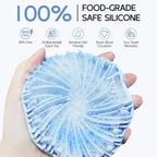 Bath Soft Silicone Back Brush Bath Shower Sponge Scrubbing Brush with Handle Exfoliating Scrub Skin Massager Exfoliating Brushes