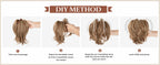 SARLA Synthetic Diy Claw Clip In Ponytail Extension Hairpiece Hair Bun Fake Blonde Hair False Pigtail for Women