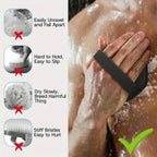 1PCS Bath Soft Silicone Back Brush Bath Shower Sponge Scrubbing Brush with Handle Exfoliating Scrub Skin Massager  Brushes