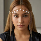 Princess Style Luxurious Multi-Layered Diamond Forehead Chain for Women Shiny Hair Accessory Headwear for Wedding Birthday Party