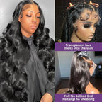 200% Real Density Body Wave 13x6 Hd Lace Frontal Wig ≥98% Human Hair 30 40 Inch 13x4 Hd PrePlucked Lace Front Wigs For Women 360