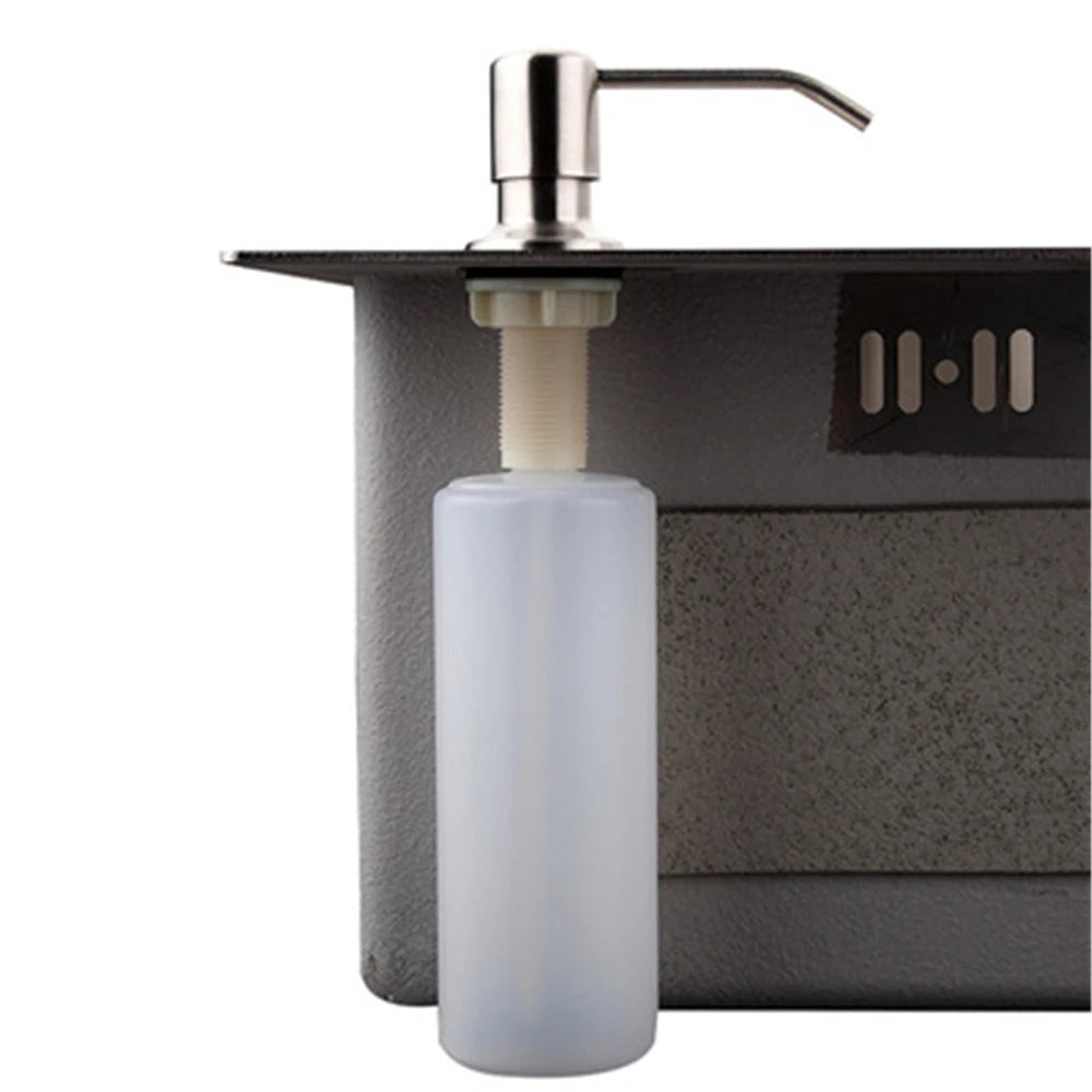 Soap Dispenser for Kitchen Sink Golden Brushed Black Stainless Steel Countertop Dish Sink Detergent Dispenser Pump Bathroom