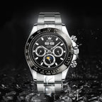 OLEVS 6654 Mens Watch Fashion Chronograph Automatic Mechanical Wristwatch Waterproof Luminous Function Top Brand Watch for Man