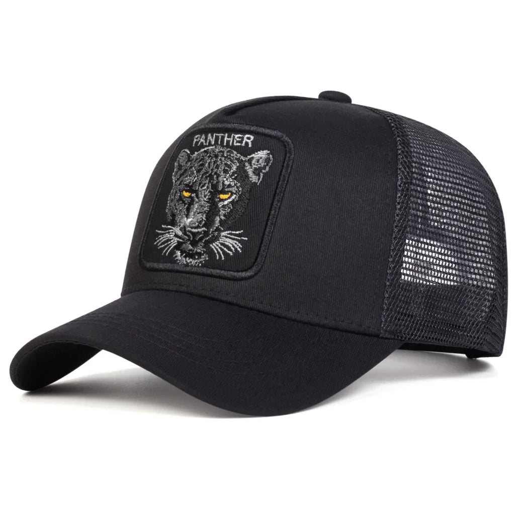 Unisex PANTHER Embroidery Baseball Net Caps Spring and Summer Outdoor Adjustable Casual Hats Sunscreen Hat Sports Cap