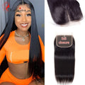 13x4 Lace Frontal Brazilian Straight Human Hair 5x5 Lace Closures Only Pre Plucked Natural Color Remy Hair 8-22 Inch