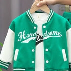 Kids Boys Coat+T-Shirt+Pant 3pcs Set Baseball Girls Spring Autumn Letter Print Sweatshirts Fashion Sports Casual Outfits Clothes
