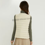 Women Sleeveless Puffer Vest Women's Ultra Light Down Vest Women Two Ways Waistcoat Portable Warm Sleeveless Winter Liner