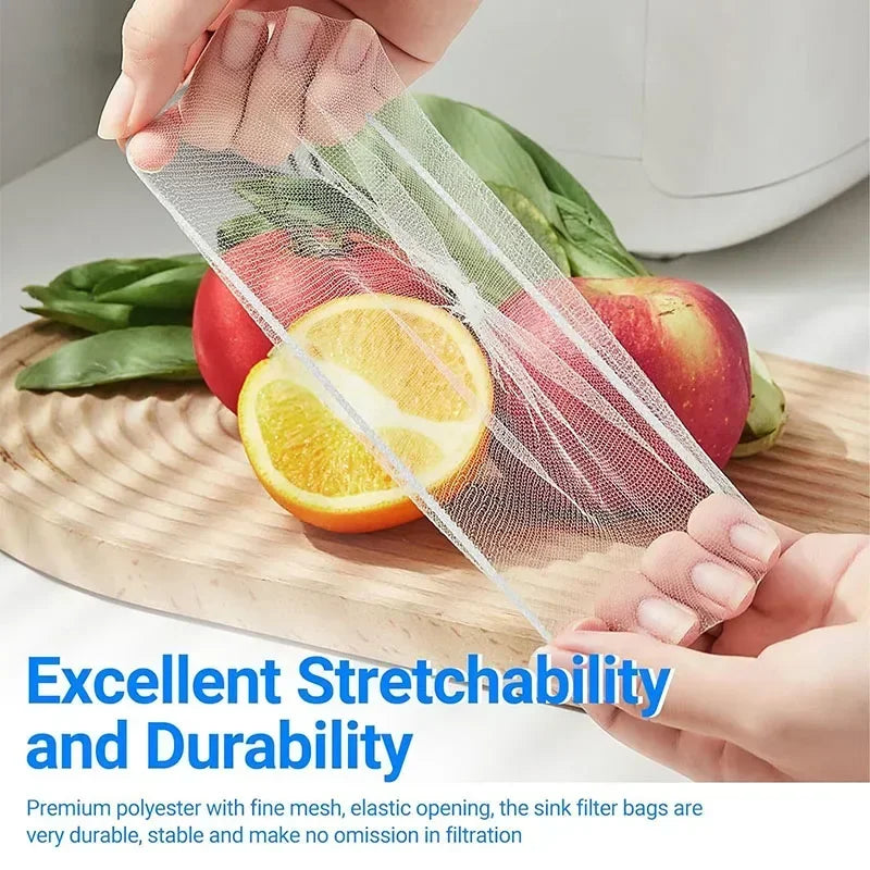 30-1000PCS Disposable Kitchen Sink Filter Mesh Sewer Garbage Filter Meal Residue Pool Mesh Bag Drainage Screen Sink Garbage Net