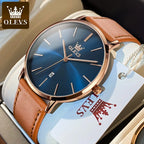 OLEVS 5869 Original Brand Fashion Men's Watch Simplicity Dial Trendy Quartz Watch Waterproof Date Milanese Mesh Belt  Wristwatch