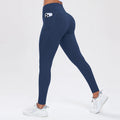  Women Leggings With Pockets Solid Color High Waist Butt Lifting Workout Tights Slim Elastic Pants Casual SportWear
