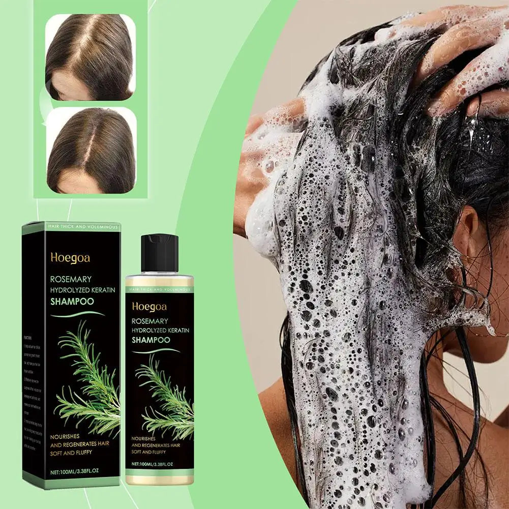 100ML Rosemary Hair Shampoo Volumizing and Thickening Strengthening and Oil Control Nourishes and Repairs Hair Oil Adds Volume