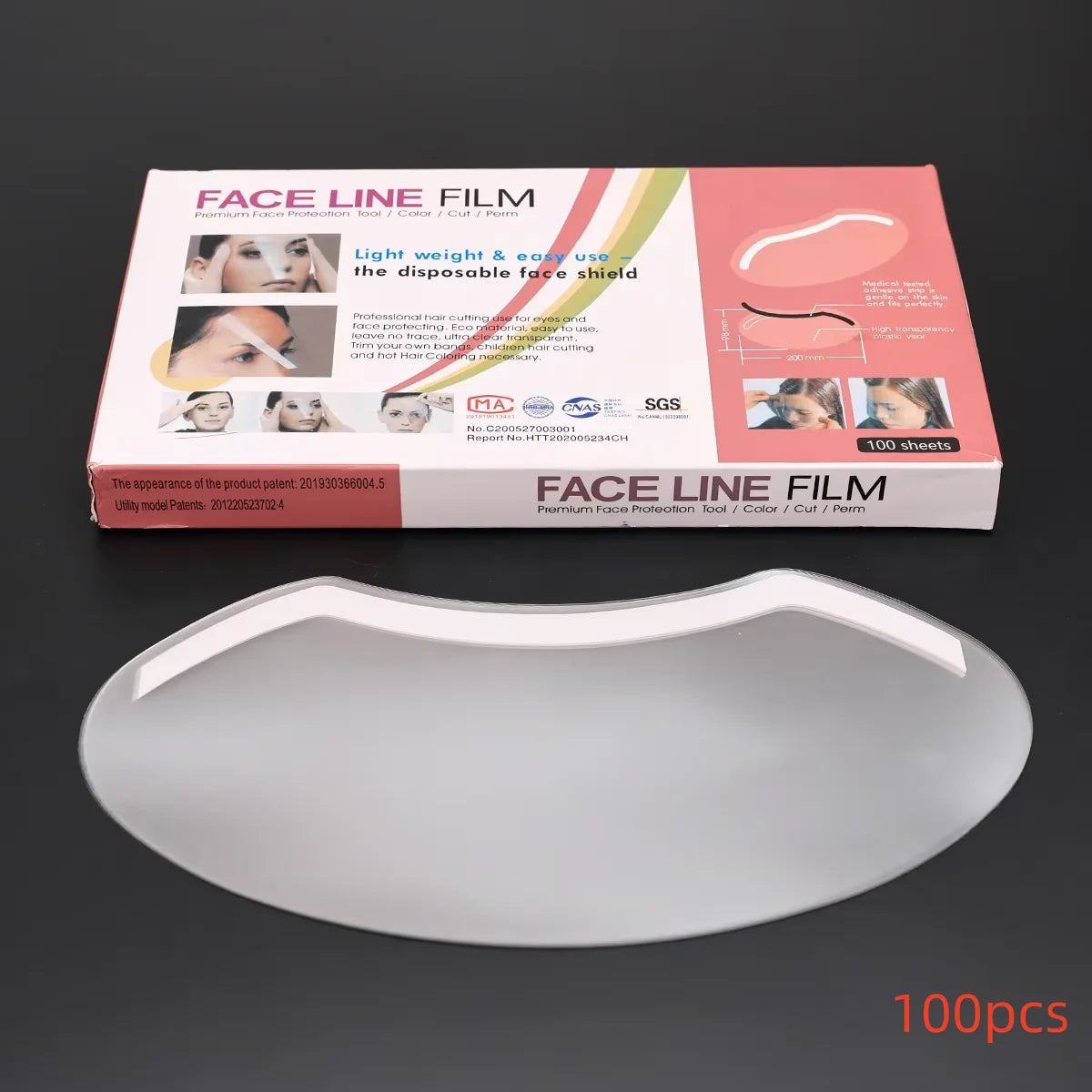 50/100 PCS Disposable Shield Safety Face Shield Microblading Protective Shower Eye Shields Masks for Hairspray Salon Supplies