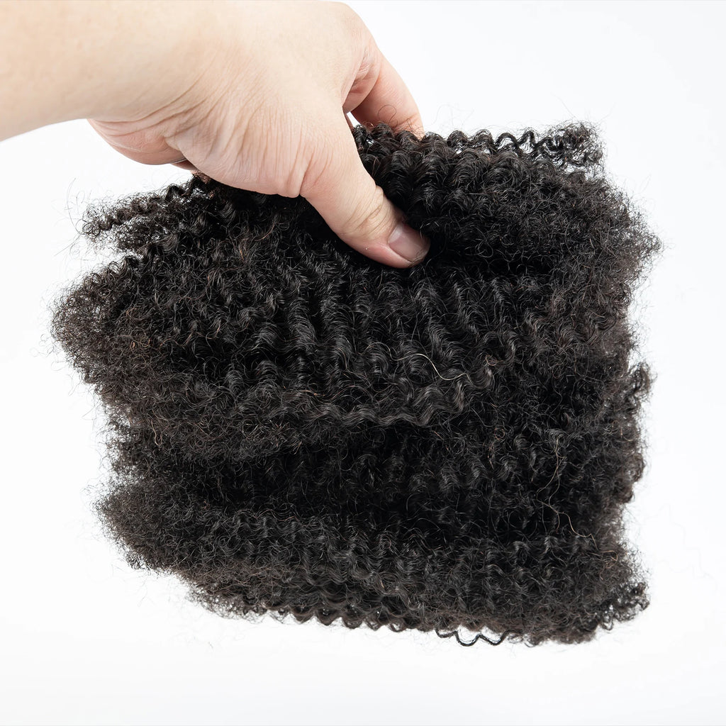 10-16Inch Natural 4C Afro Kinky Curly Bulk Human Hair Extensions No Weft Brazilian Remy Bulk for Locs Braiding Hair