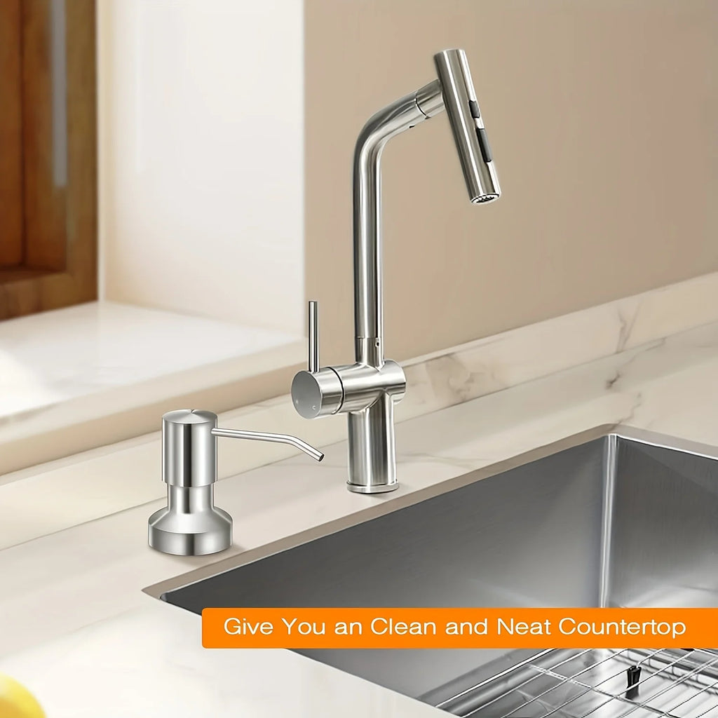 Sink Soap Dispenser for Kitchen Sink, Countertop Built in Sink Soap Dispenser with 40 Inch Extension Tube Kit