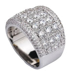 Classic Women's Ring Fashion Casual Simple Jewelry All Sparkly Cubic Zircon Party Luxury Wedding
