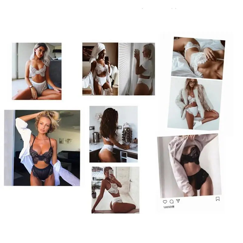 See-through Mesh Lady Panties High Waisted Women's Underwear Sexy Eyelash Lace Edge thong Lifting Buttocks Female Knickers