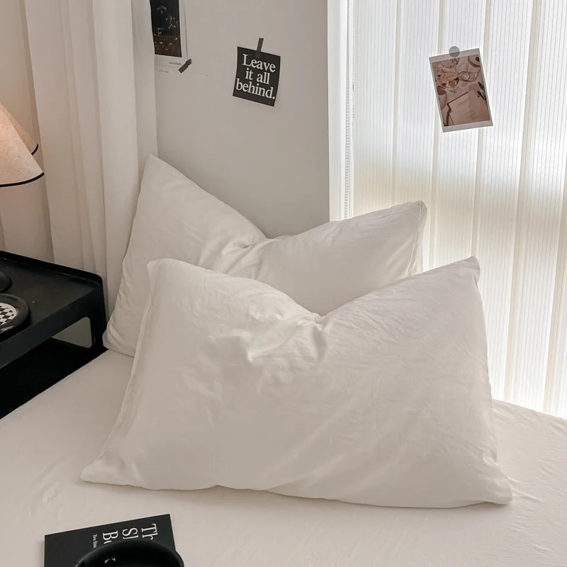 Cozy Bedding Set 3Pcs,1 Duvet Cover with Zipper Closure,2 Pillowcases,Solid Color,Super Soft, Machine Washable, Colorfast